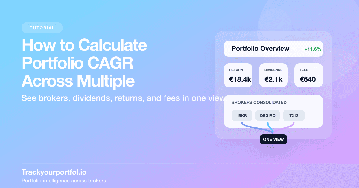 How to Calculate Portfolio CAGR Across Multiple Brokers — Trackyourportfol.io